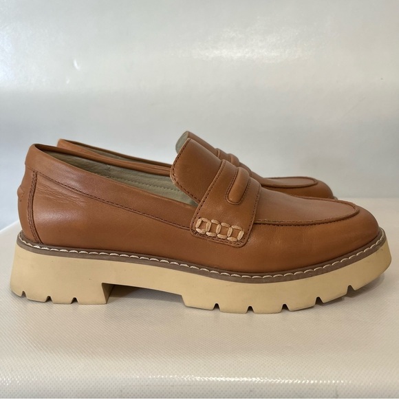 Sanctuary Shoes - Sanctuary Westside Loafers Brown Leather Chunky Sole